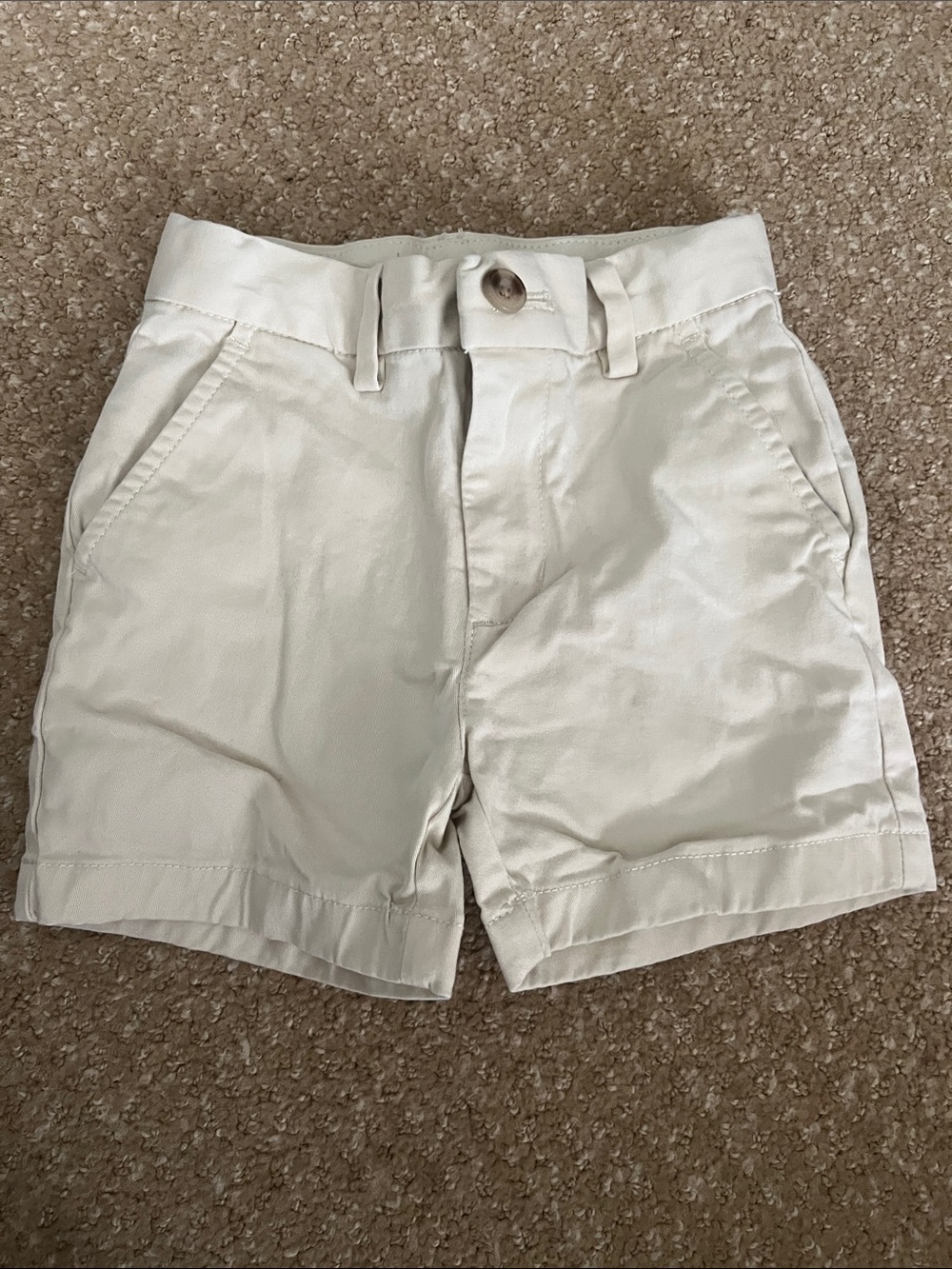 Vineyard Vines Cream Cotton Kids Shorts